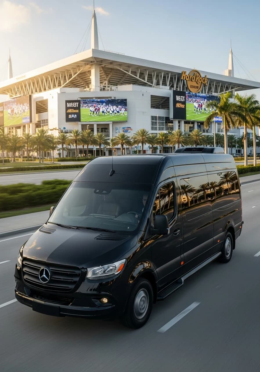 Relier executive van at a FIFA World Cup 2026 venue