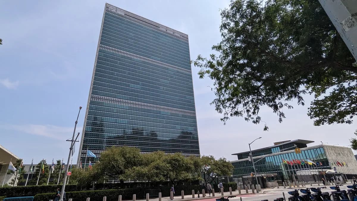 The United Nations Secretariat building in New York